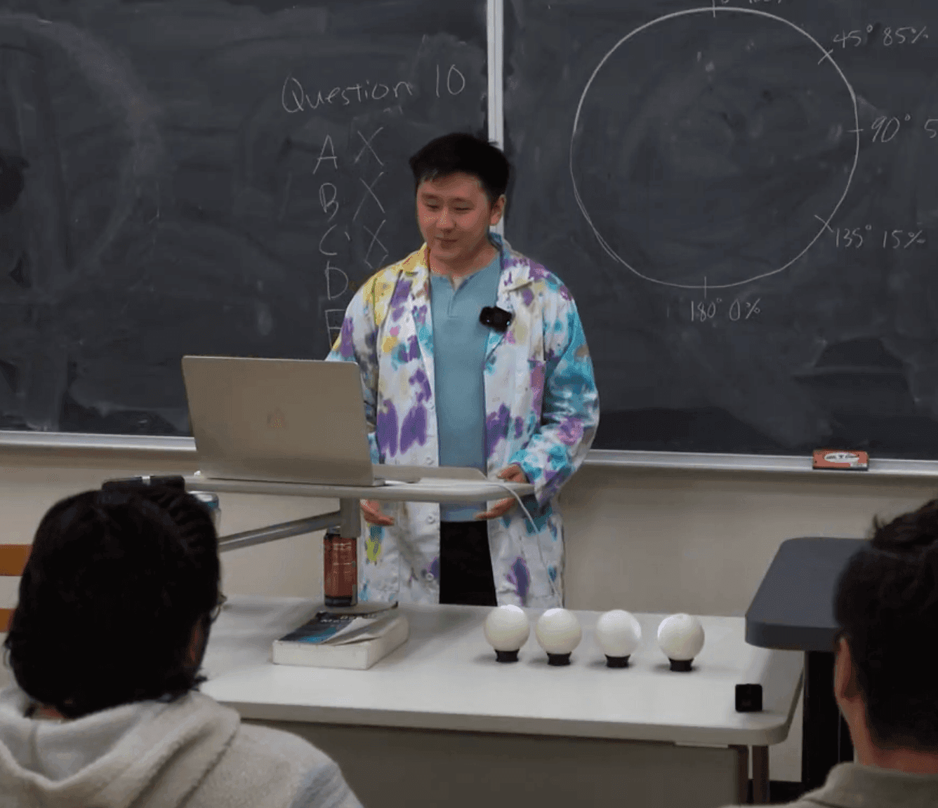 High school student learning with Qubi